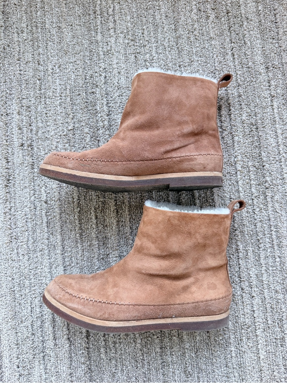 Jenni Kayne Suede Fur Trim Boots - 40 (9.5)